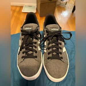 adidas Gray and Black Low-Top Athletic Sneakers